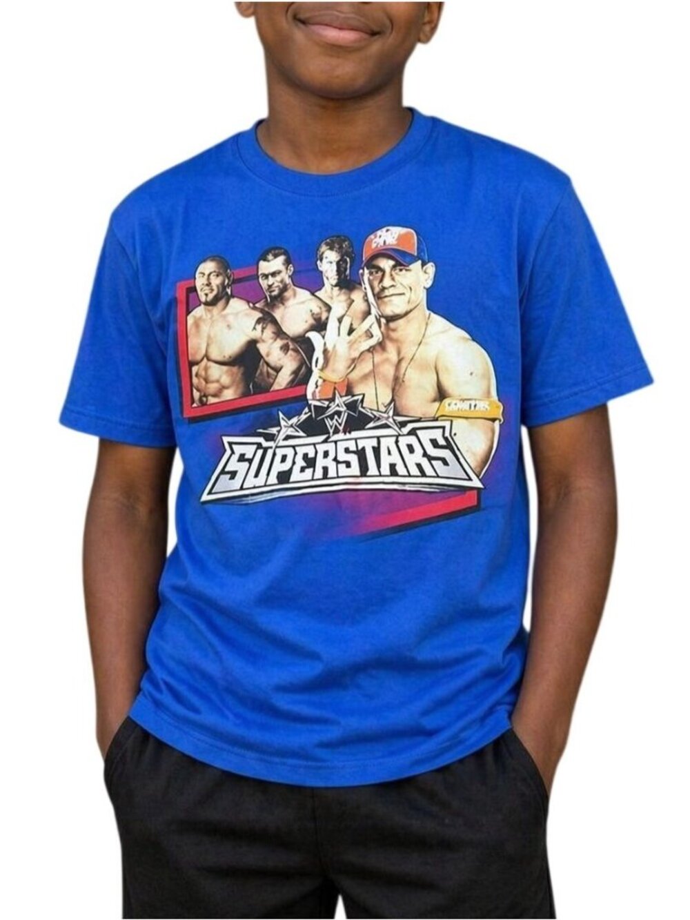 Hybrid Tees Size Youth XL T-Shirt WWE Superstars John Cena Graphic Wrestling Tee